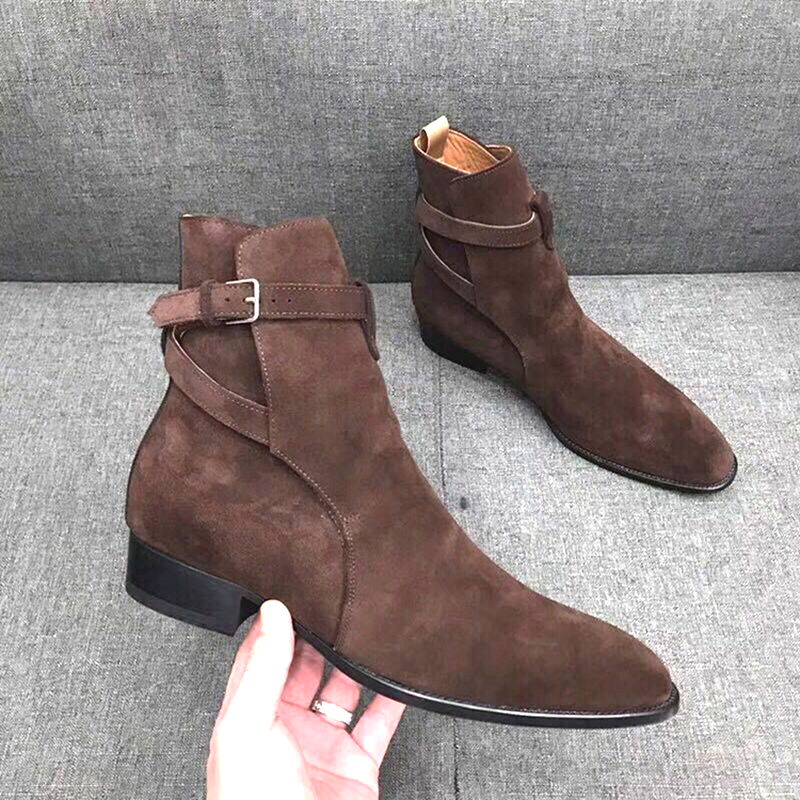 Black Brown Genuine Cow Suede  - Crossfit Male 评论和价格