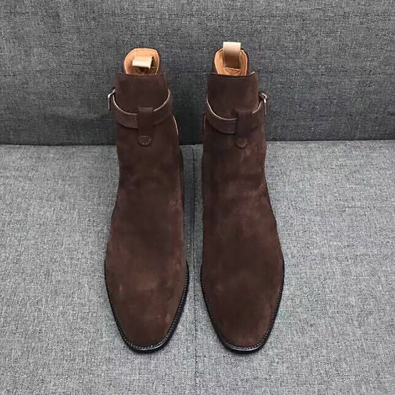 Black Brown Genuine Cow Suede  - Crossfit Male 评论和价格