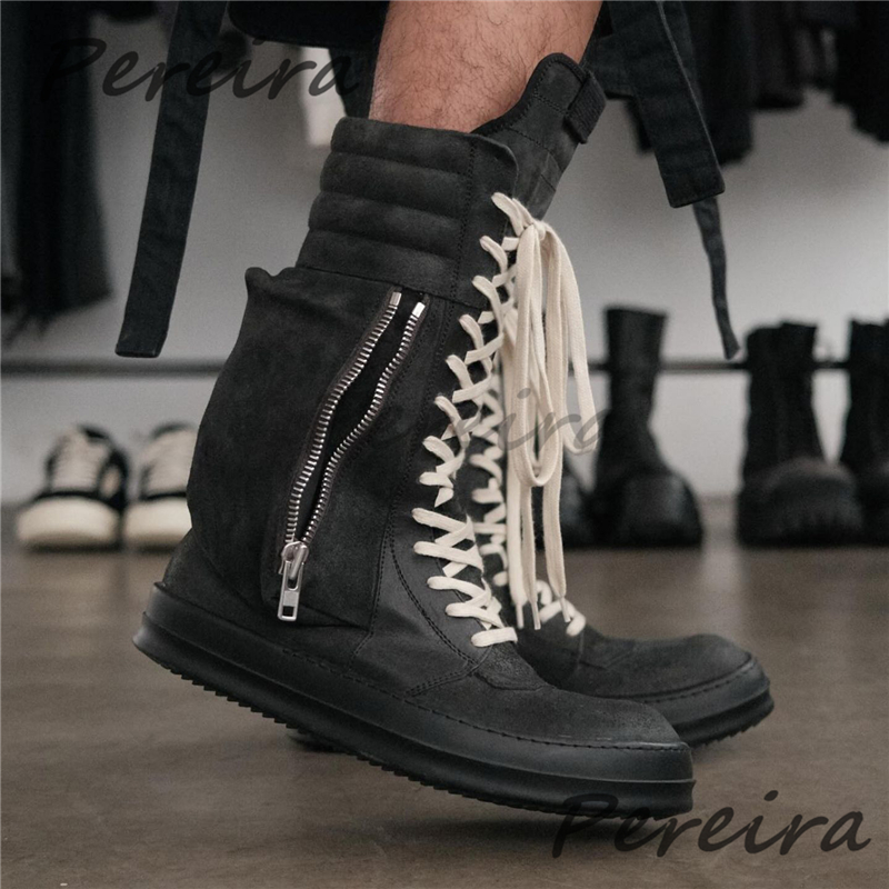 Black Suede Flat High Top Snea - Crossfit Male 评论和价格
